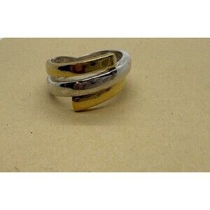 MWS Mark Wasserman Samara Signed Sterling Silver Two Tone Ring 5.5 Thailand